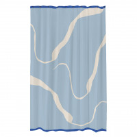 Textil Duschvorhang blau Design Nova Arte